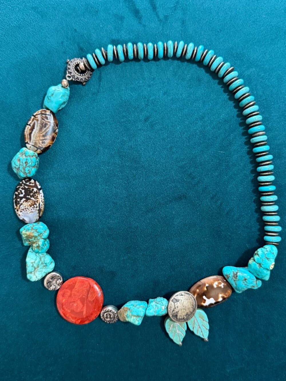Handmade Turquoise Choker Style Necklace